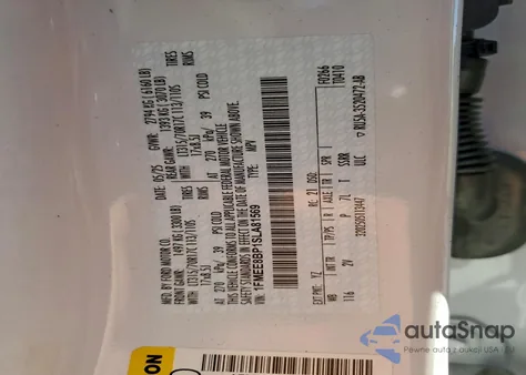 2025 Ford Bronco Outer Banks from USA, damaged, VIN 1FMEE8BP1SLA81569